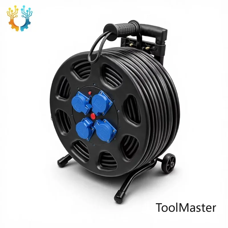 

【2026】Portable 250V Power Supply Cord With Plug Cable Reel Drum 16A Rated Electrical Extension 50m Outdoor Usage EU Plug Standar