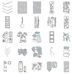 New 2022 Halloween Alien Hourglass Spider Web Hey Words Metal Cutting Dies Embossing Frames Card Craft Scrapbooking no Stamps