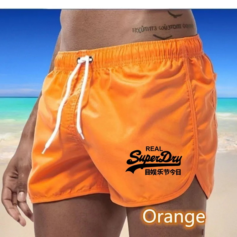 Summer Shorts Men's Swim Trunks Quick Drying, Breathable Shorts Swimsuit Breathable Drawstring Surfing Beach Sports Shorts