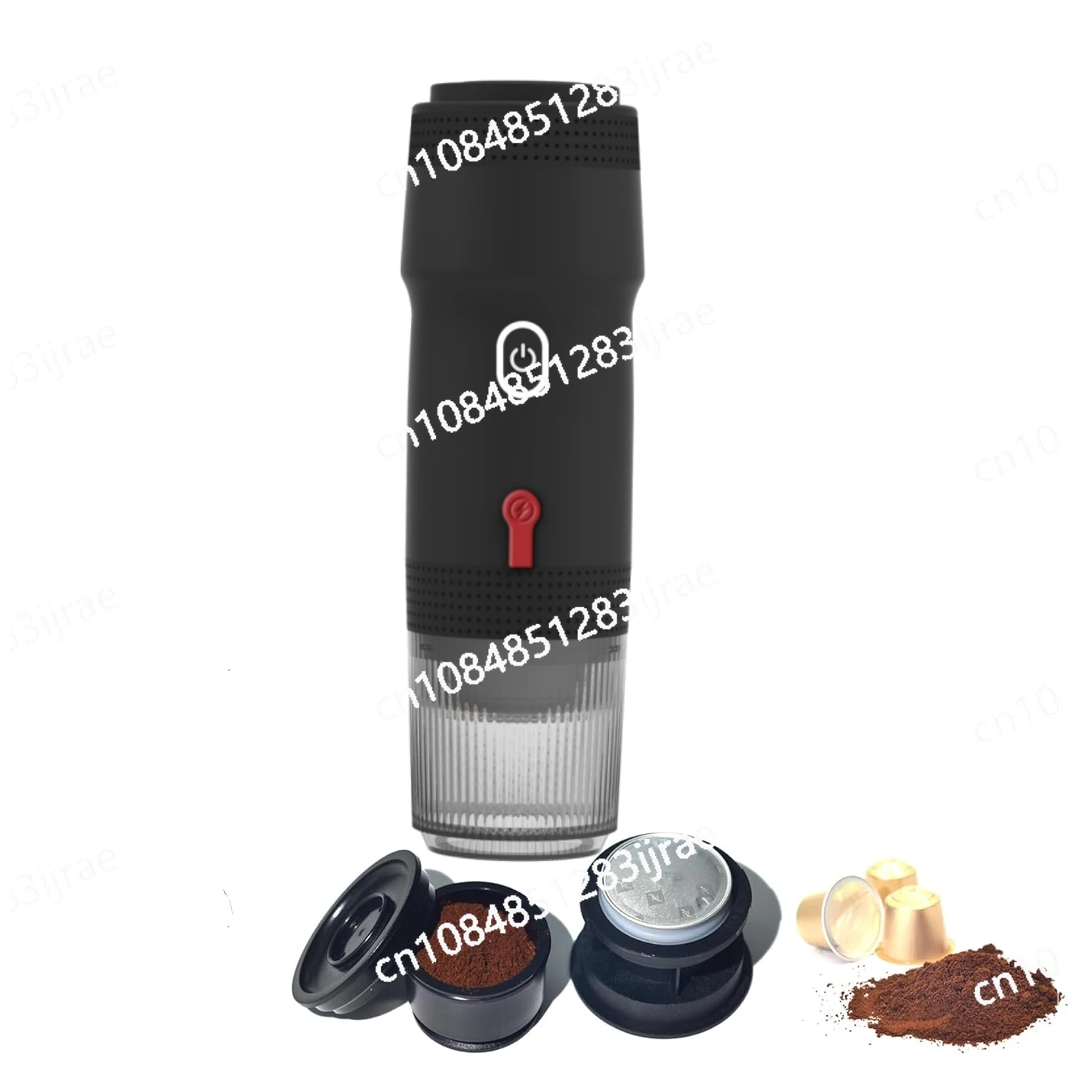 

Portable Electric Coffee Capsules Espresso Machine with Self-Heating Compatible with NS Capsule & Ground Coffee