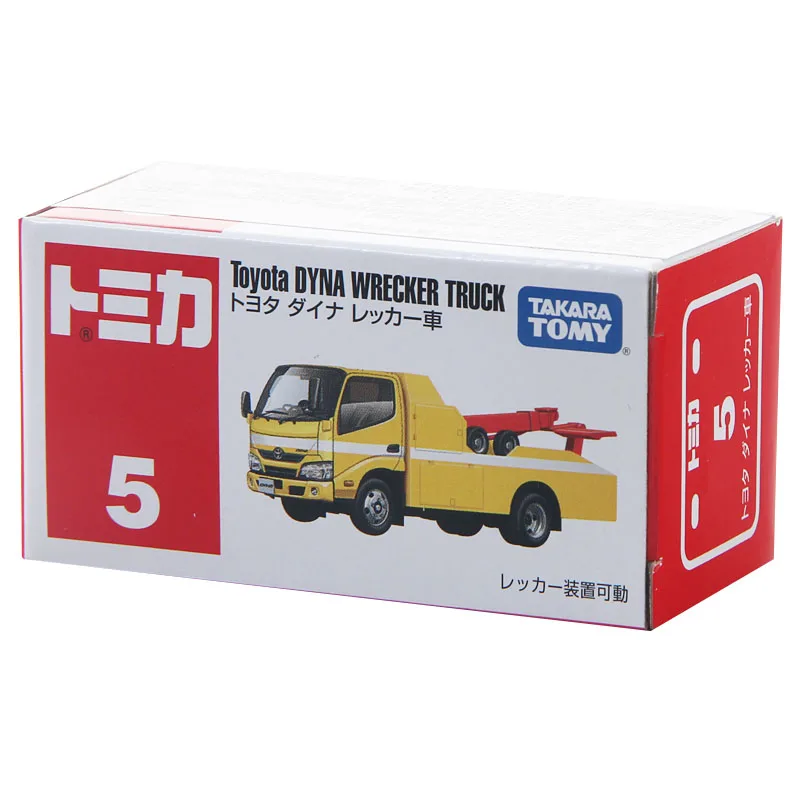 Takara tomy simulação modelo de carro toyota dyna wrcker caminhão periférico dos desenhos animados brinquedos figuras na moda ornamentos decoração presente