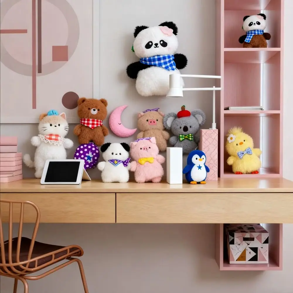 1 Paar Tier-Fingerpuppen, Simulation Kaninchen/Bär, gefüllter Pinguin, Kätzchen/Welpe, frühe Bildung, Hand-Finger-Geschichten-Puppe