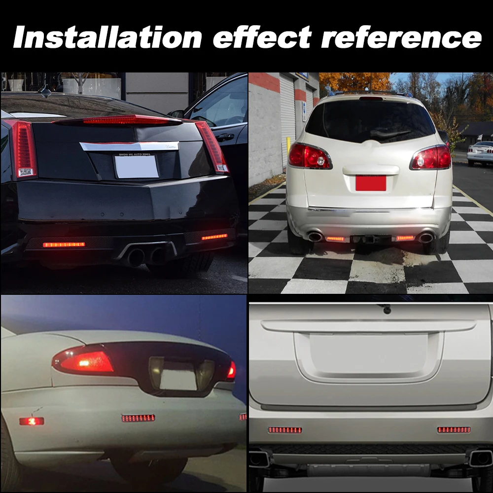 

2 × для Cadillac CTS CTS-V/Chevrolet Equinox Trailblazer SS/Buick Enclave/GMC Acadia, стоп-сигналы заднего бампера, светодиодные задние противотуманные фары