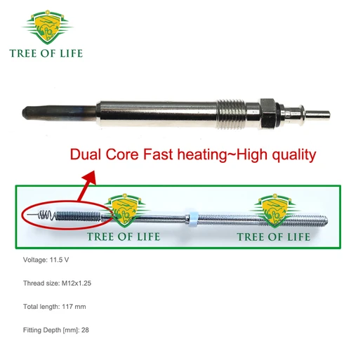 Imagen 2 del producto 4/6x nuevas bujías incandescentes 11,5 V para MERCEDES CLASE E W124 S124 W210 S210 E200 E220 E250 E300 1993-2000 diésel A0011592101 0011592001