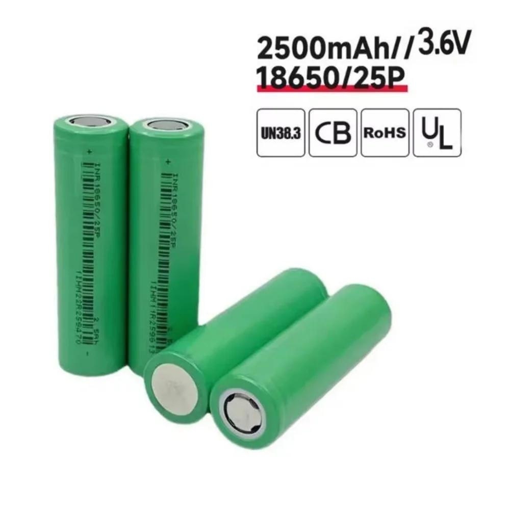 Hurtownia wysokiej jakości akumulatorów 18650 25P 2500mAh 3.7V, ładowalne baterie litowe 18650-25P, ogniwa litowo-jonowe. — zdjęcie produktu 4