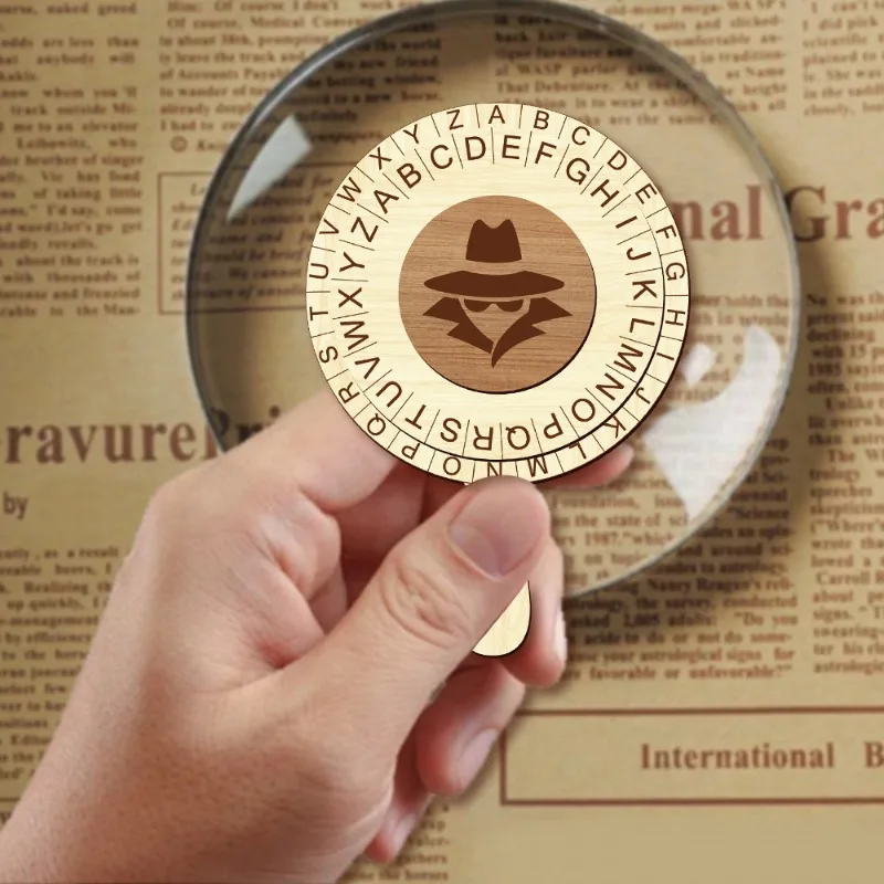 Creative Detective Spy Decoding Wheel Escape Room Decryption Password Disk Holiday Party Game Props Halloween Christmas Gift