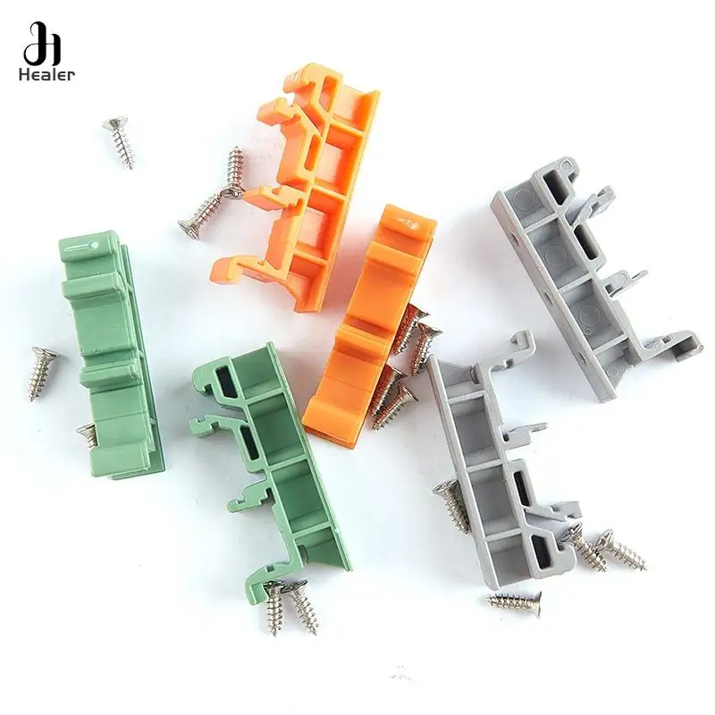 2pcs PCB 25mm DIN Rail Mounting Adapter Circuit Board Bracket Holder Carrier Clips Control Board Adapter