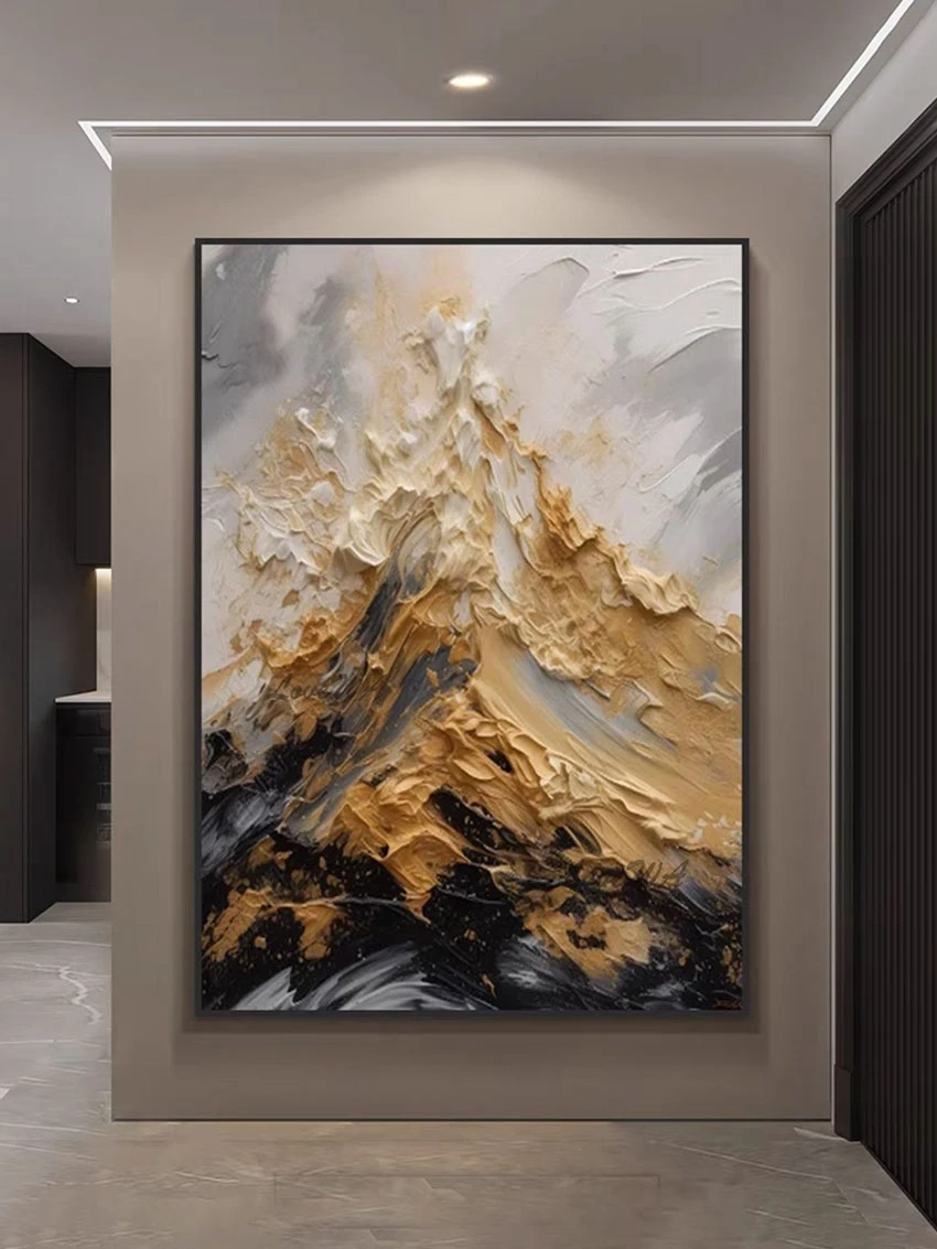 

Ручная роспись произведений искусства, тяжелая текстура, абстрактная картина маслом на холсте, предметы украшения дома, настенная картина, современное искусство, безрамное