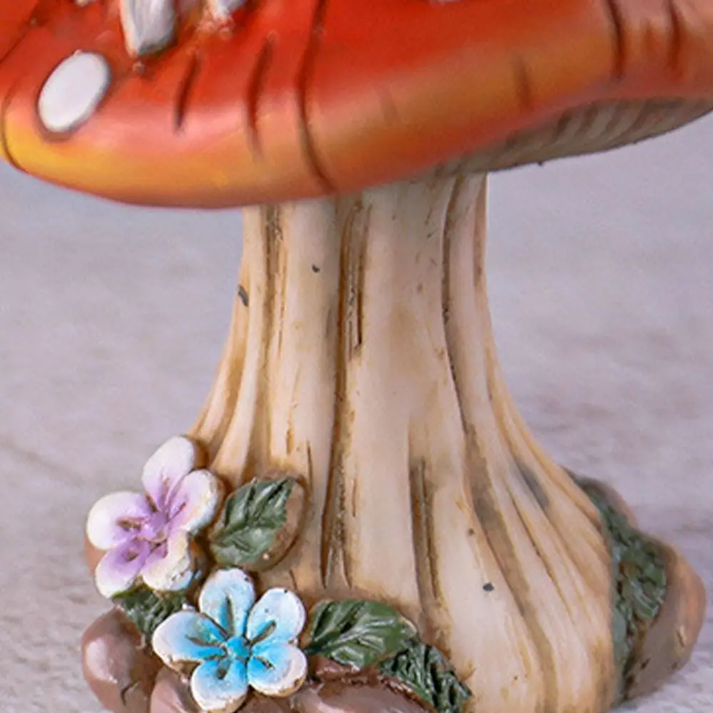 Resin Garden Elf Mushroom Welcome Plaque Cartoon Cute Dwarf Sculpture Creative Waterproof Gnome Figurine Flowerpot