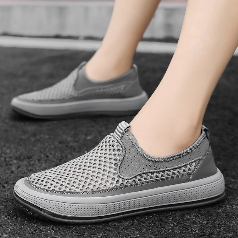 

Fashion Summer Shoes Men Casual Shoes Mesh Outdoor Breathable Slip-on Flats Men Sneakers Comfortable Sprots Loafers Zapatillas