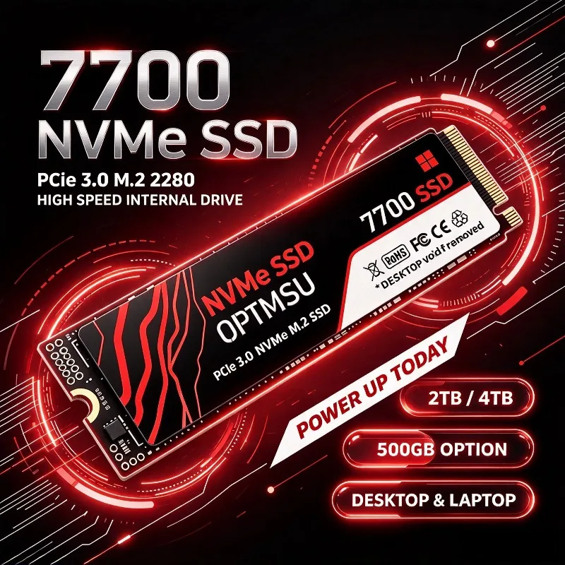 New 7700 M.2 SSD Hard Disk 2TB 4TB NVMe M2 SSD PCIe 3.0 500GB Internal Solid State Drive For Laptop Desktop PC 2026 NVMe SSD