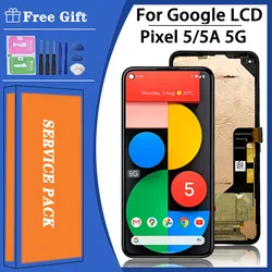AMOLED For Google Pixel 5a 5G G1F8F Display Pixel5A Screen Touch Panel Digitizer For Google Pixel 5 GD1YQ, GTT9Q, G5NZ6