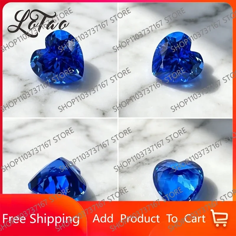 TOPLab Grown Cobalt Spinel Multiple Shape Charms Gemstone for DIY Ring Necklace Earrings Main Materials Selectable Certificate