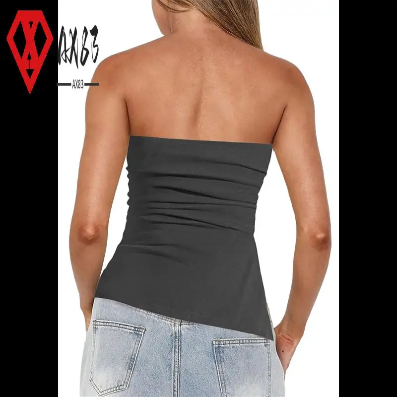 

AX83-Womens Tube Top 2025 Summer Trendy Strapless Tops