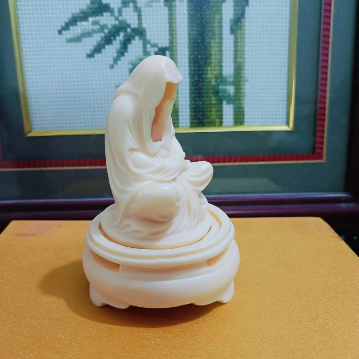 New Ivory Nut No‑Face Buddha Incense Burner Natural Sandalwood Agarwood Mugwort Incense Holder Indoor Home Decor Craft Ornament