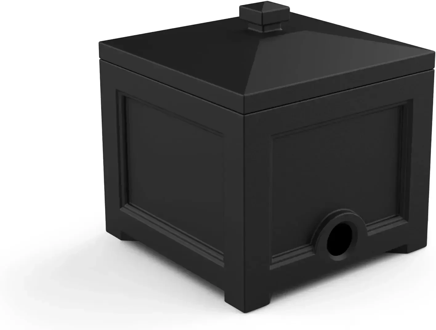 Mayne Fairfield Garden Hose Bin - Black - 17in L x 17in W x 18in H - Holds up to 100 ft. of standard garden hose (5858-B)