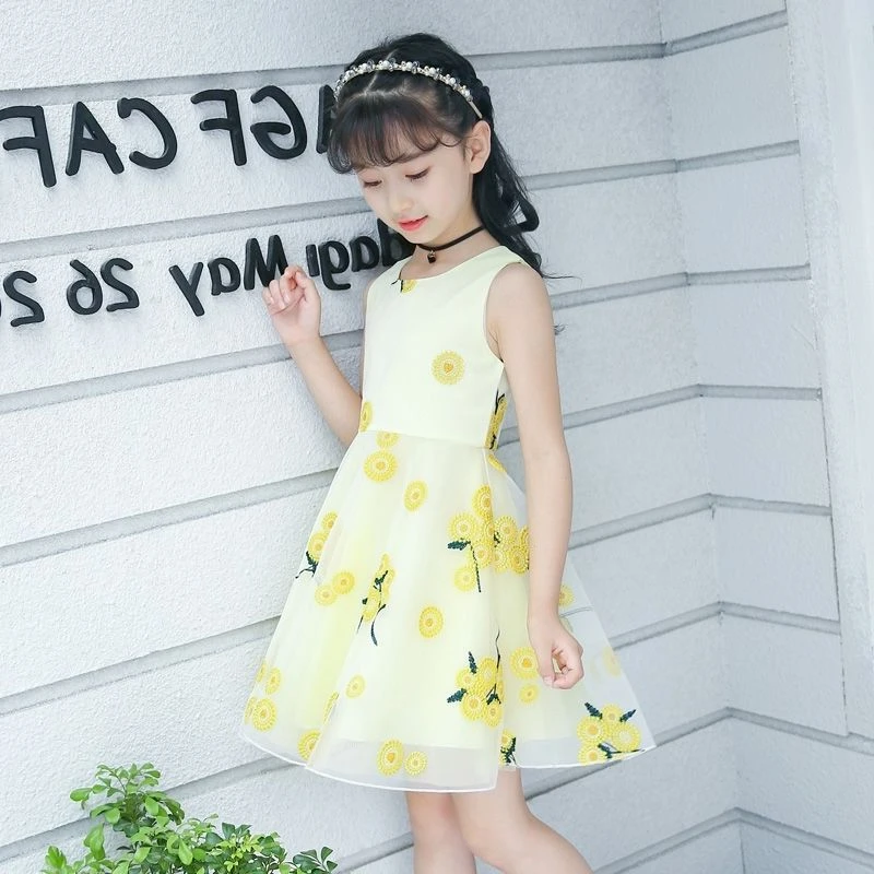 Girls Dresses Summer 9 Kids Bohemian Clothes Fashion 10 Children\'s 8 Party Princess Floral Dress 7 Baby Size 2 To 12 Years Old