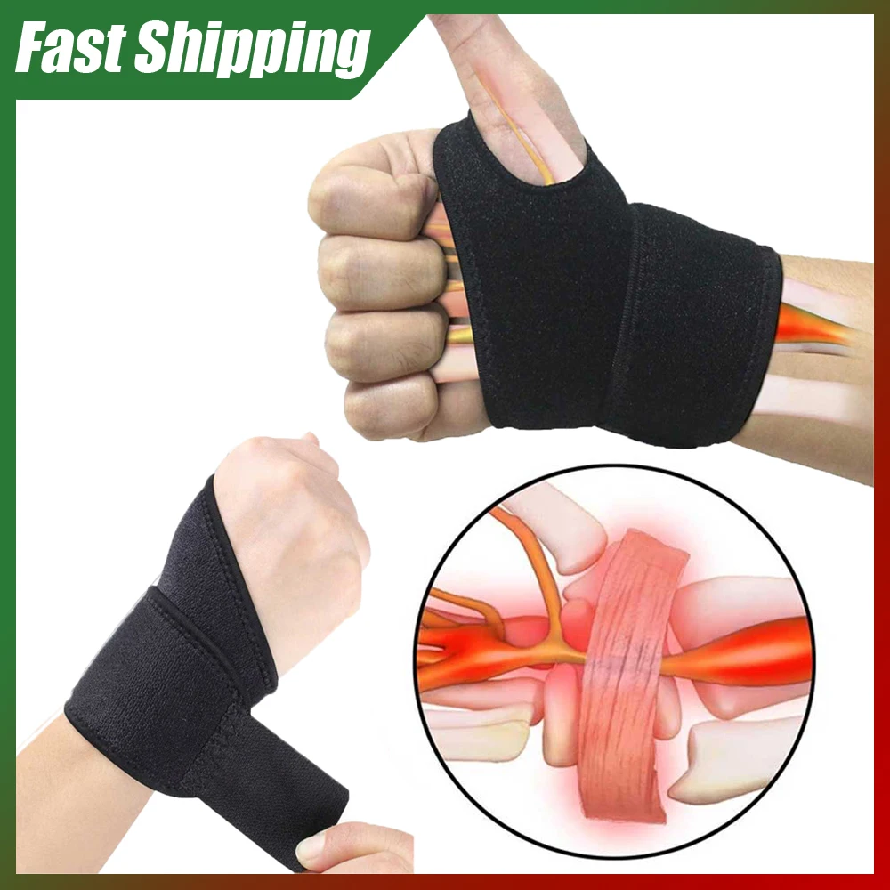 2pcs Left/Right Wrist Brace Support Protector Gym Training Adjustable Wrist Support Thumb Stabilizer Reversible Wrist Guard