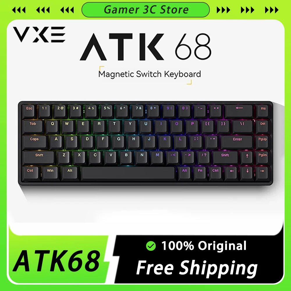 ATK ATK68 Magnetic Switch Gaming Keyboard Aluminum Alloy Quick Trigger X SMART SPEED Mechanical Keyboard Gamer Varolant Custom