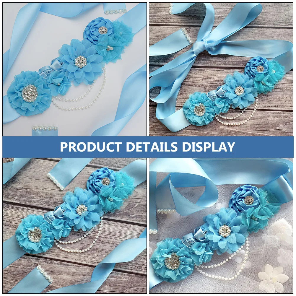 

Rhinestone Decorated Girdle Wedding Waist Belt Bridal Dress Accessory Premium Material Durable Long Term Use Creative Flower