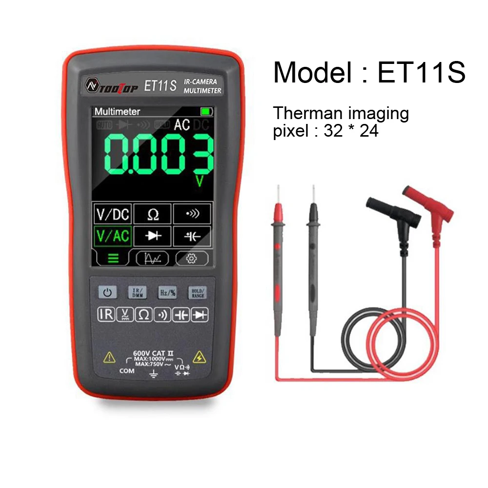 ET12S/ET11S 2In 1 multimetr kamera termowizyjna 2.8 Cal ekran dotykowy obwód elektryczny kontrola multimetru kamera termowizyjna