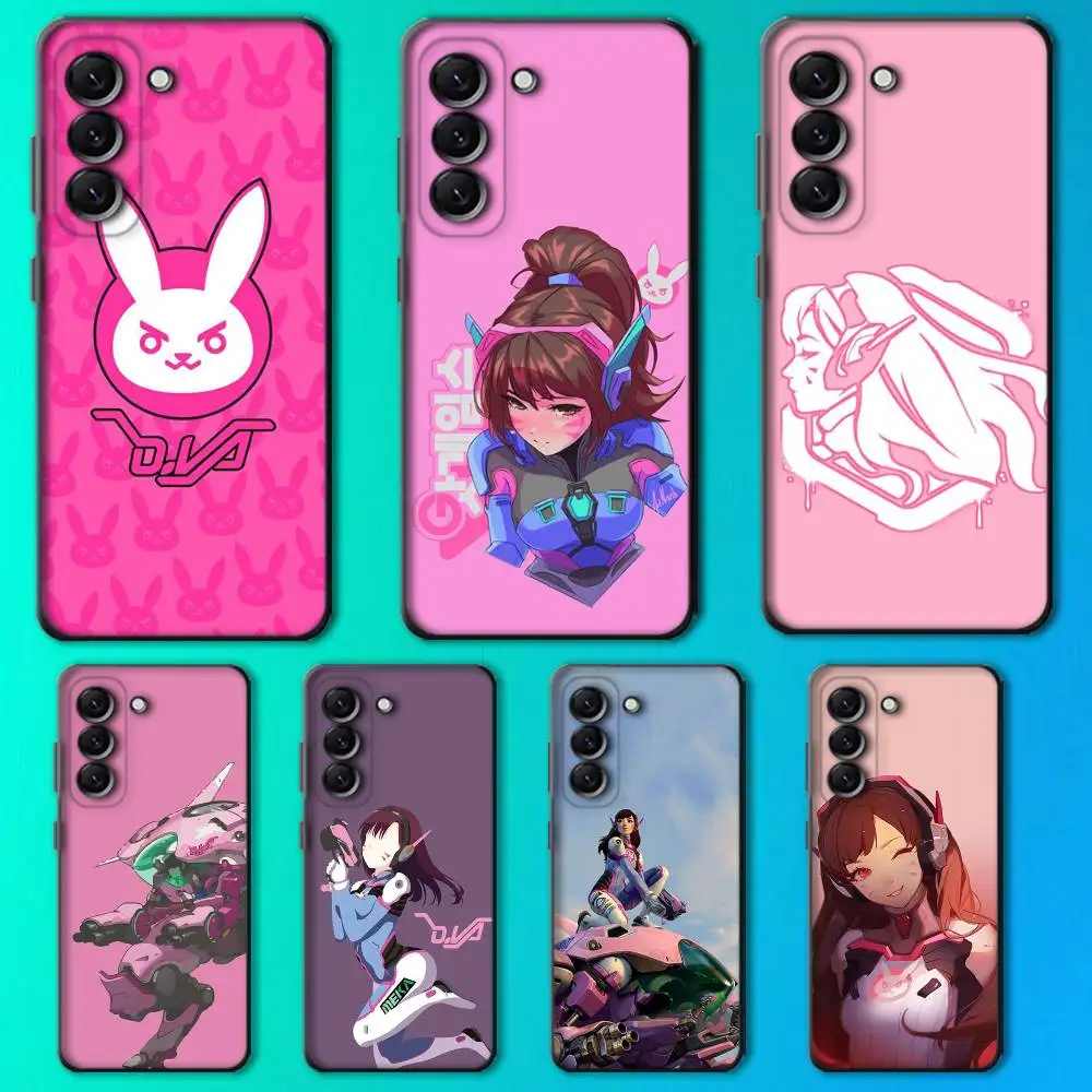 

O-OVERWATCH D-D.VA Game Phone Case For Samsung Galaxy A13,A21s,A22,A31,A32,A52,A53,A71,A80,Soft Black Shell