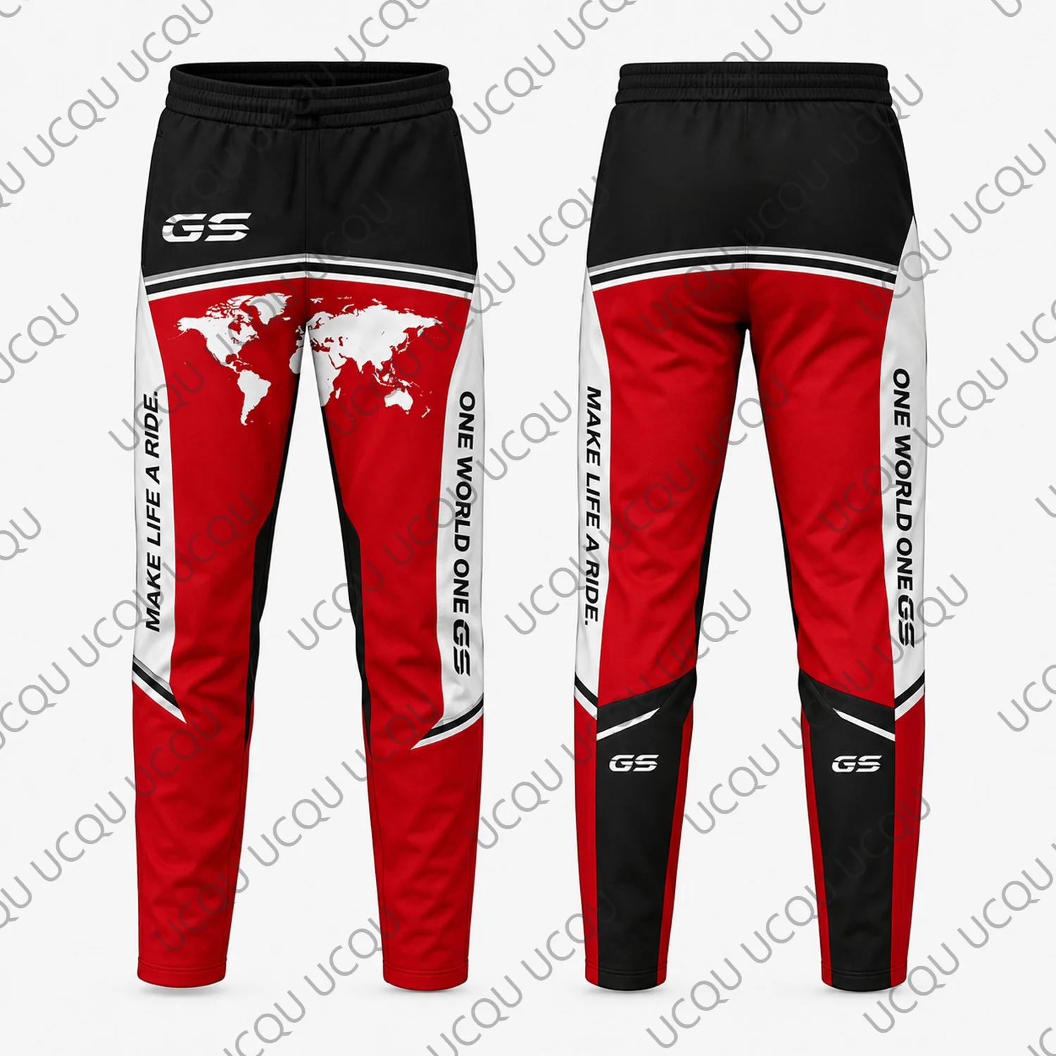 2026 Motorcycle Riding Set Men World Map Long Sleeve Jersey Jogger Pants Touring Adventure Quick Dry Sportswear