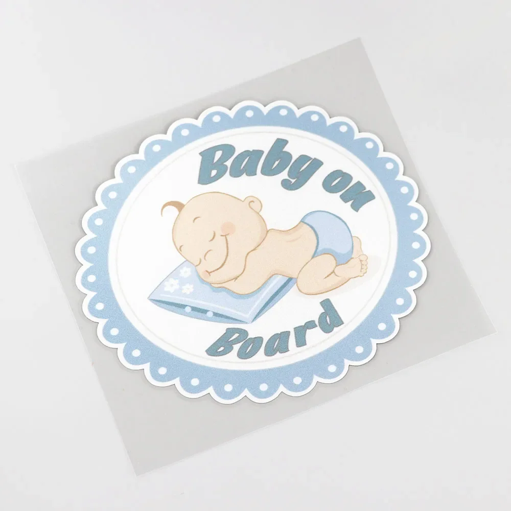 1 Piece 15.4CMX13.2CM Baby ON Board Car Sticker Sleeping baby Pvc Decal,KK