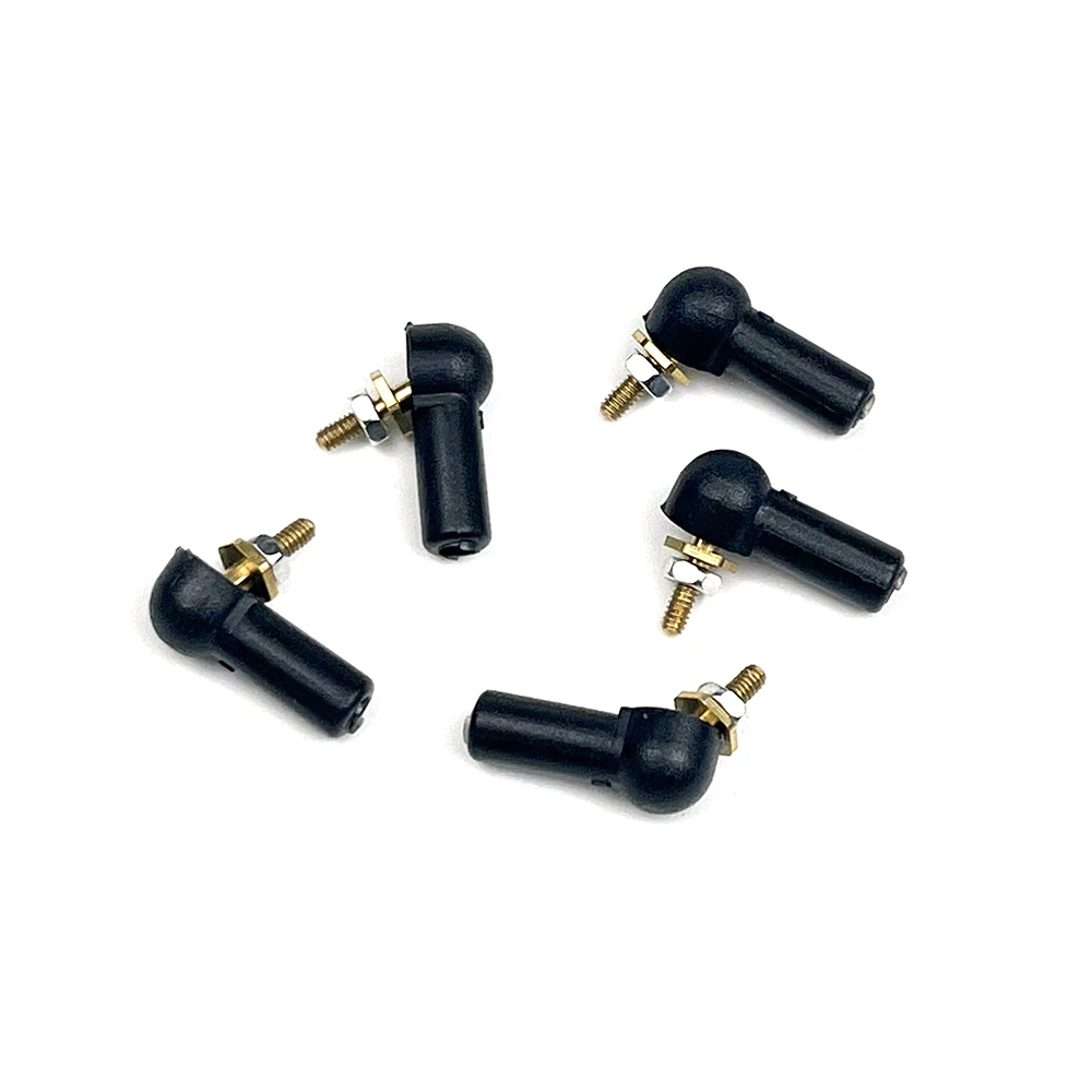 5PC M2 M3 Kugelgelenk 2mm 3mm Schwarz Verbindungsstange Kugelkopf Stecker L16/17mm Stangenende für DIY RC Benzin Boot Servo Ersatzteile