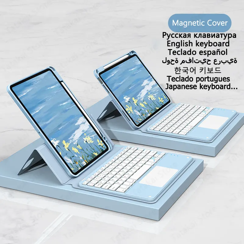 

Touchpad Keyboard for Teclado iPad 10 Generation Case 2022 Split Magnetic Cover for Fundas iPad 10th Generacion Case Keyboard