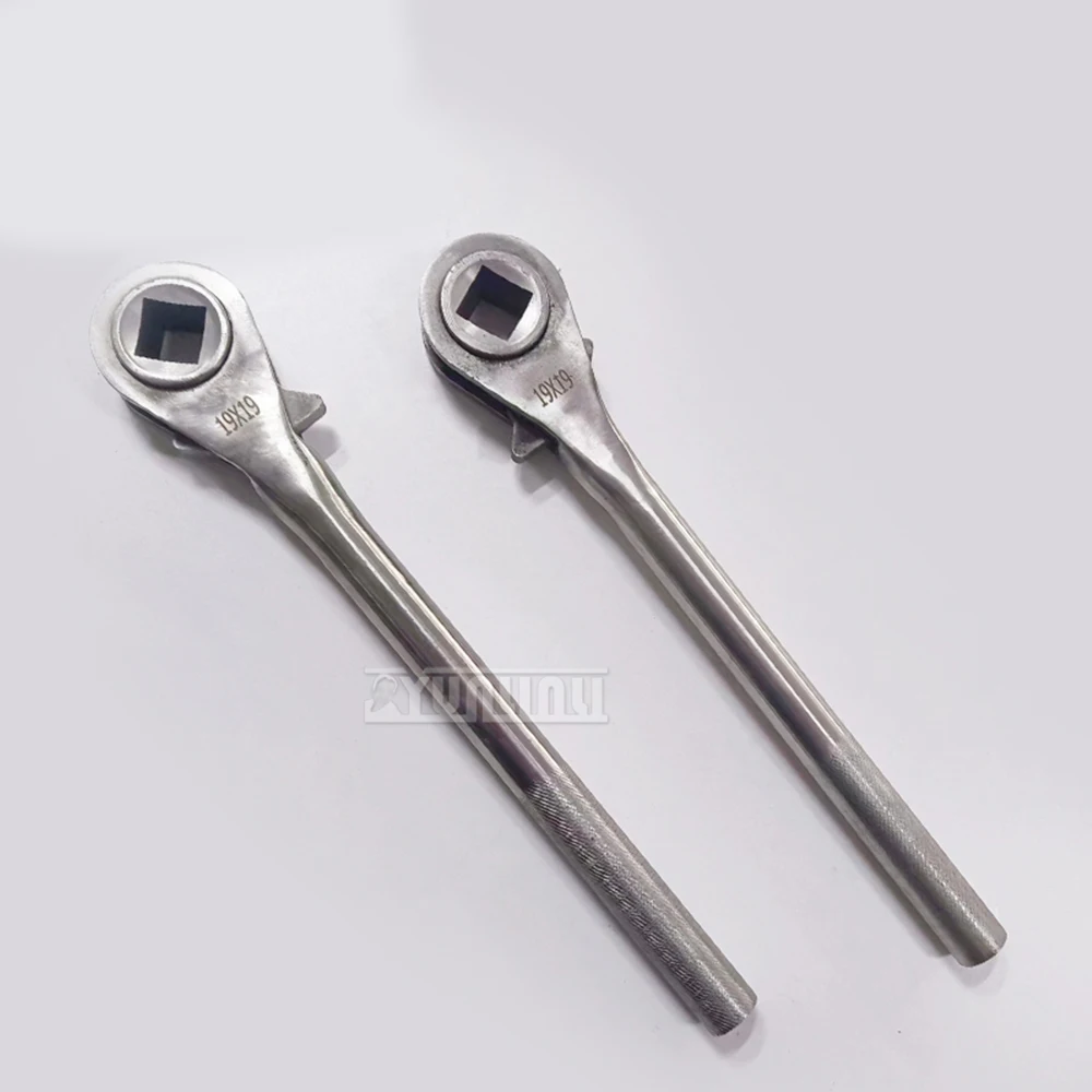 13-27mmstainless Steel Quick Two-Way Square Ratchet Handel Wrench Non-slip Spanner Car Repair Tool