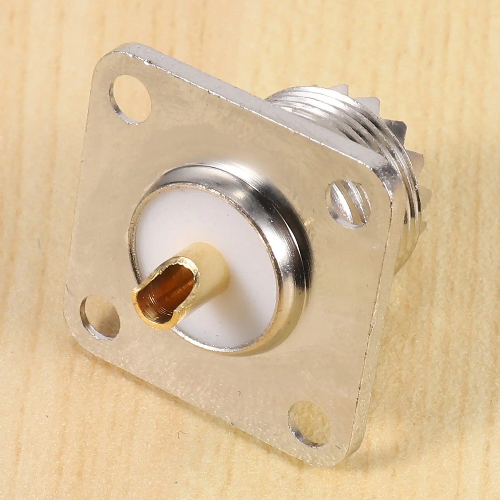 UHF SO-239 Female Jack Square Shape Solder Cup Coax Connector for Ham Radio