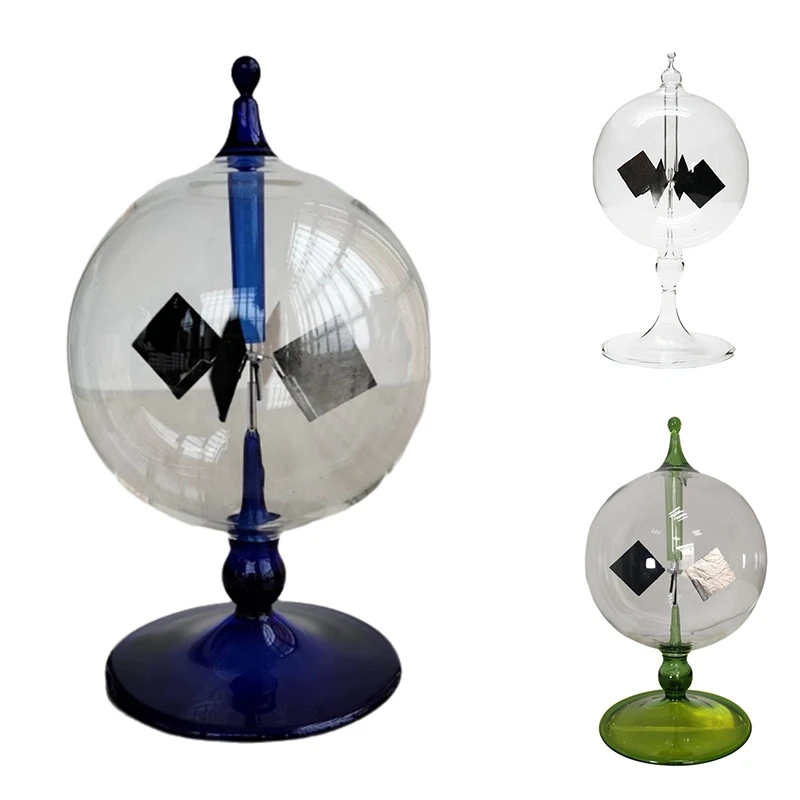 

JB-4 Blades Rotating Glass Windmill Solar Powered Crookes Radiometer Light Mill/Educational Teaching Study Tool