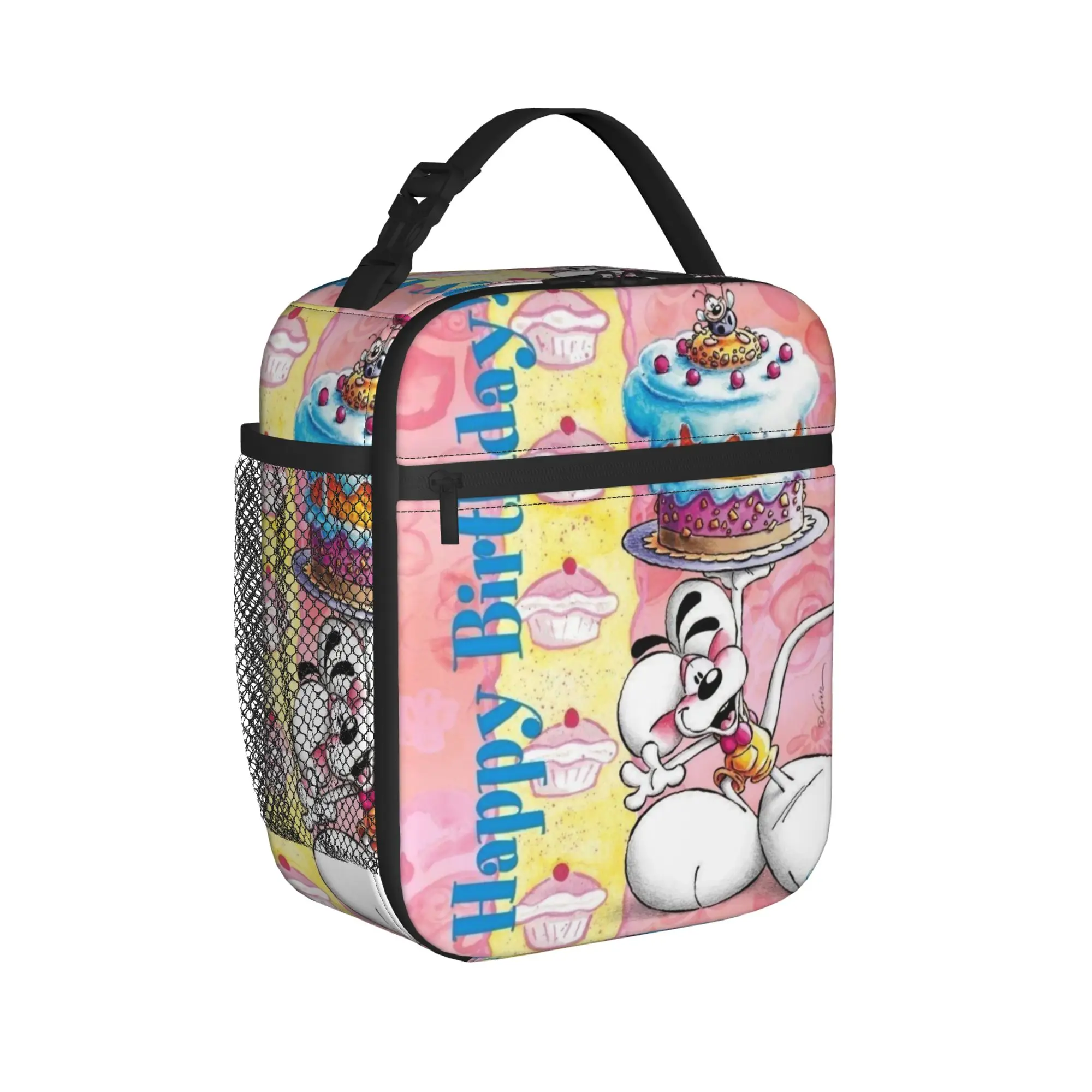 Diddl mouse Thermal Insulated Lunch Bags for Work  Portable Food Bag Men Women Cooler Thermal Lunch Boxes