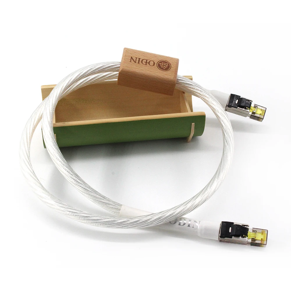 Nordost Odin Ethernet Cable Cat8 Speed Lan Cable RJ45 Network Patch Cable with high purity silver plated conductor