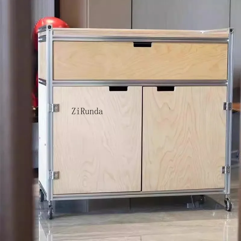 Aluminum sideboards Kitchen and living room Coffee tea wine lockers Birch marine panels Household