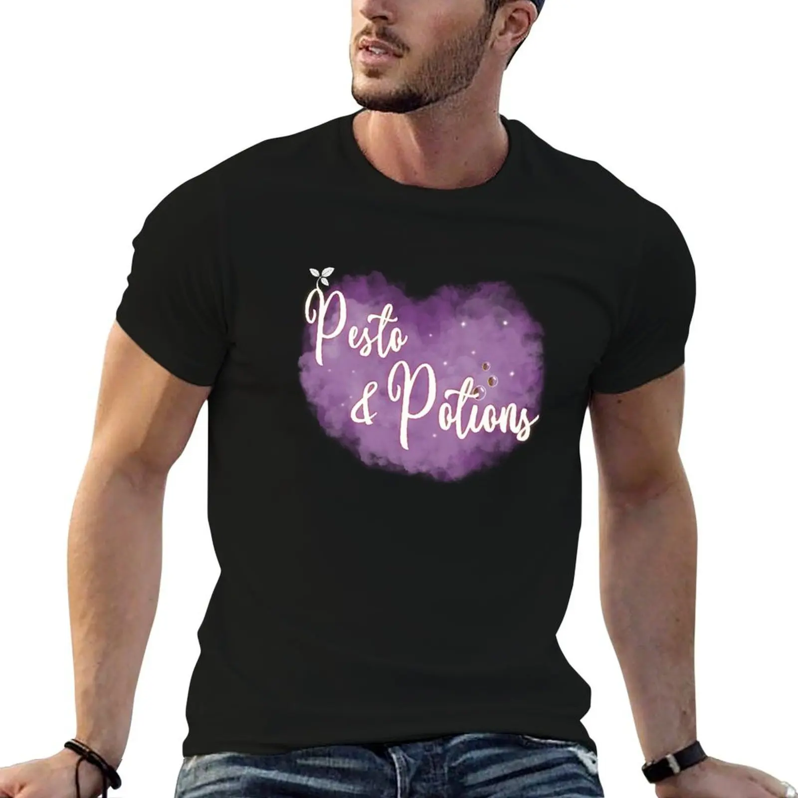 

Pesto & Potions Logo T-Shirt cotton t shirts man 100% cotton t shirt man T-Shirt