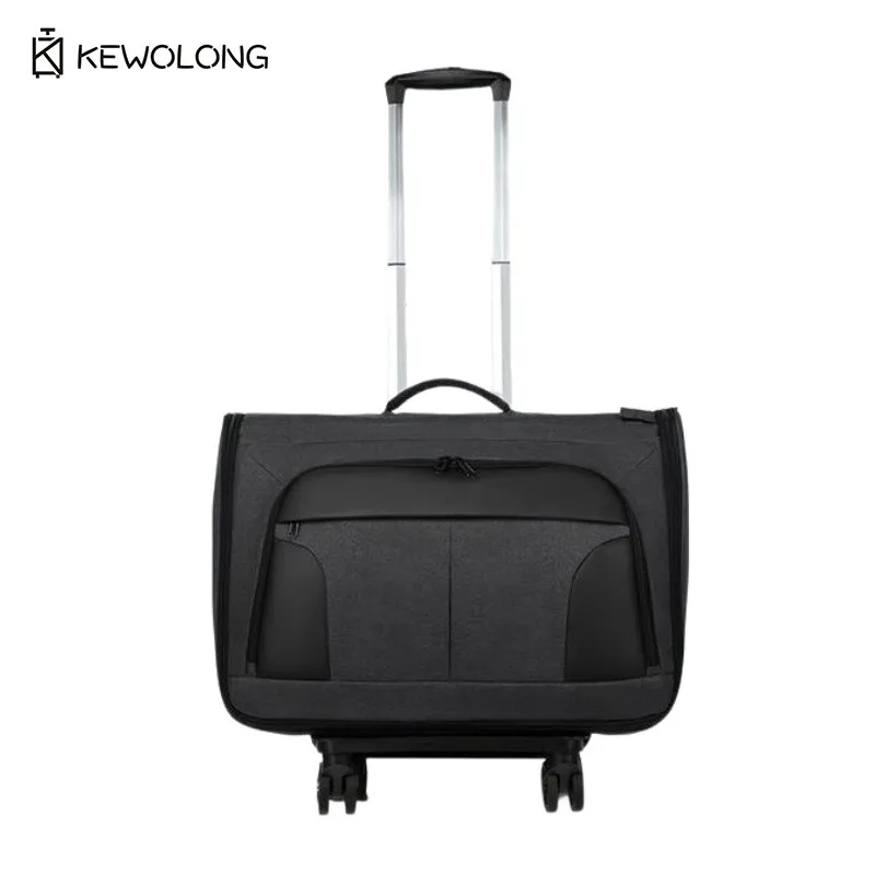 Clothing Bag Carrier Garment Bag with Trolley System Hanging Fold Design Durable Travel Suitcase for Business Trips