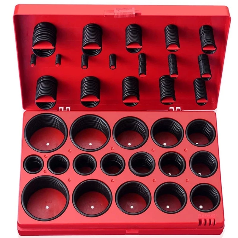 419PCS/ Box Rubber O Ring Kit Seal Gasket Universal Rubber O-ring Assortment Set For General Plumbers Mechanics Workshop