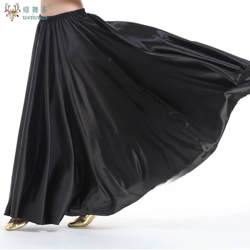 Belly Dance Costume India Skirt for Women Satin Split Long Skirt Customsized Adult Oriental Belly Dancing Wear Clothing Skirts