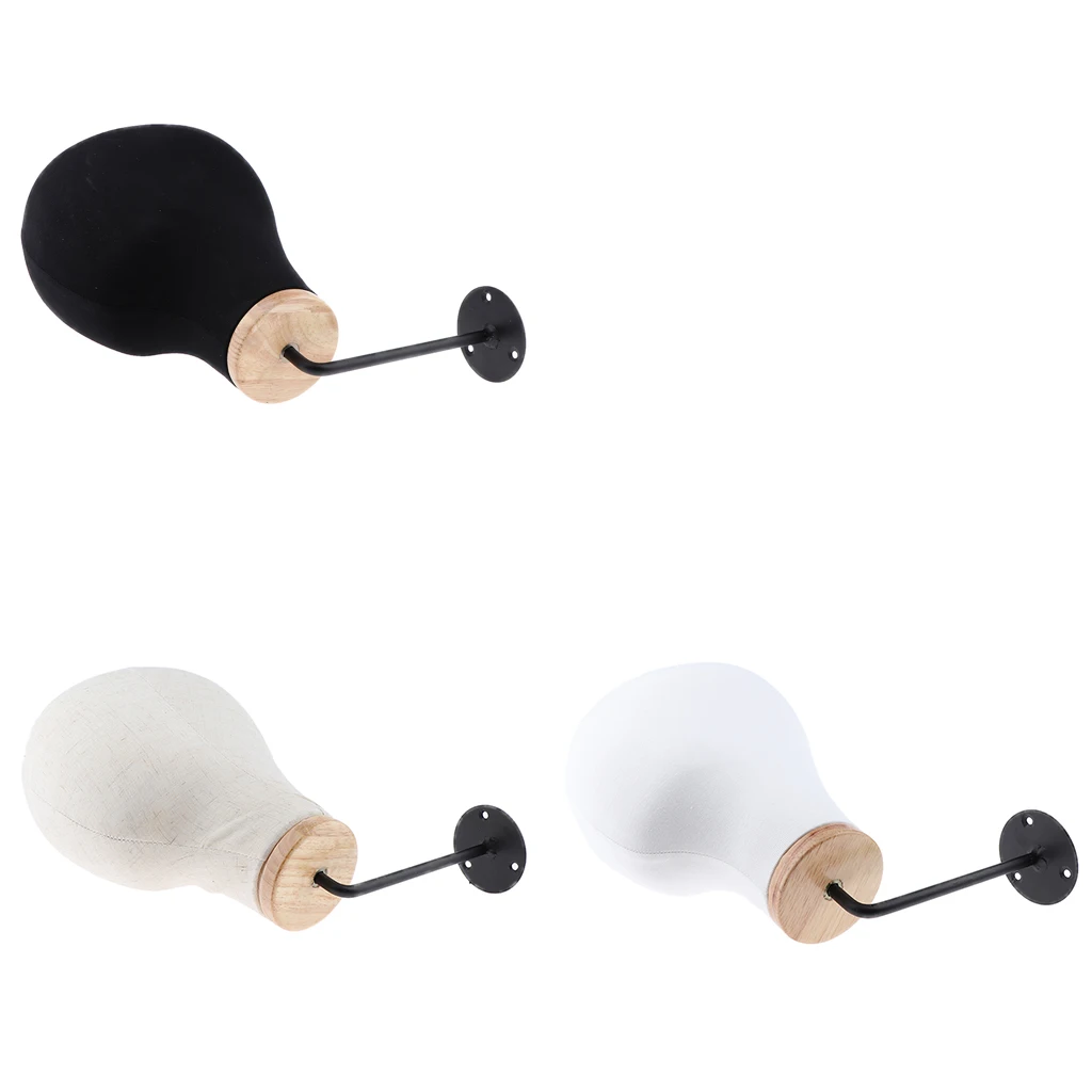 21 Inch Wall Mounted Head Wig Hat Making Glasses Display Model Manikin with Screws Set Wig Making Mannequin Head