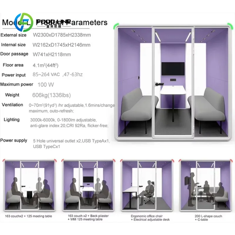 Customized Soundproof Booth Office Pod Musical Instrument Room Noise Isolation Silent Cabin Acoustic Pods for Practise