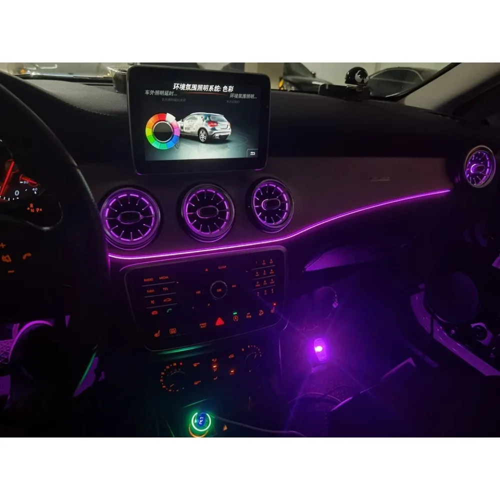 Dynamic 64 Colors W176 Ambient Light Upgrade for Mercedes Benz A/B Class 2012 - 2018 W246 Interior Lighting Accessories