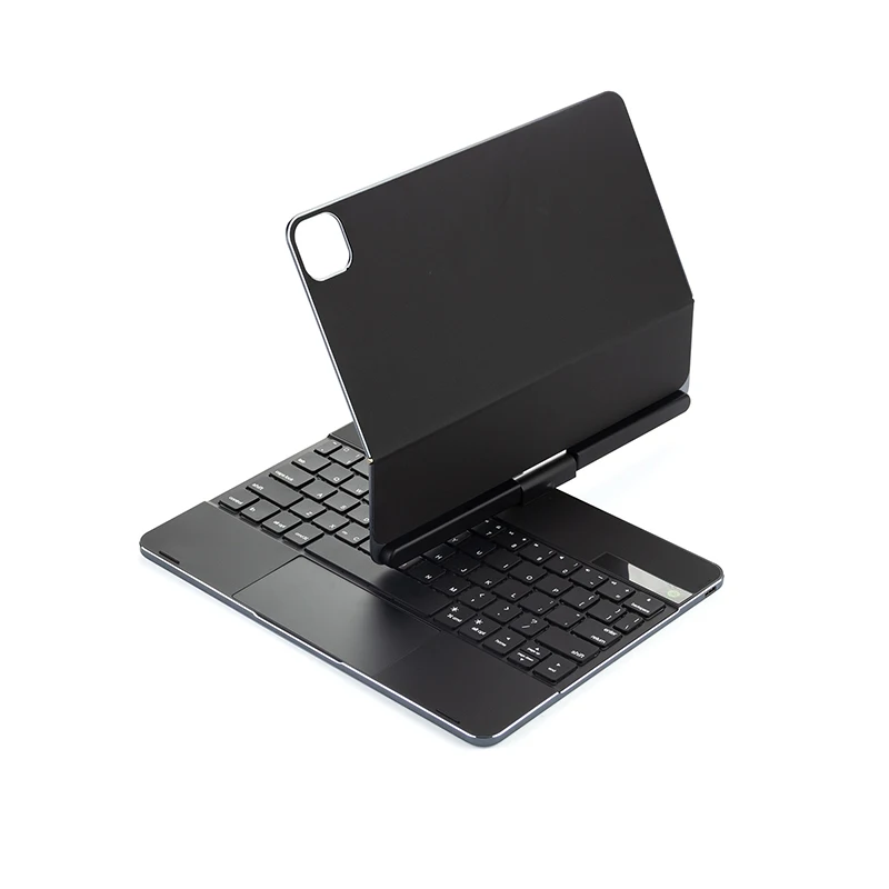 Imagem -04 - Doqo Case de Teclado Mágico para Apple Ipad Pro 11 ar 10.9 2023 2023 2023 2023 Alumínio Backlit Teclado Capa Árabe Coreano