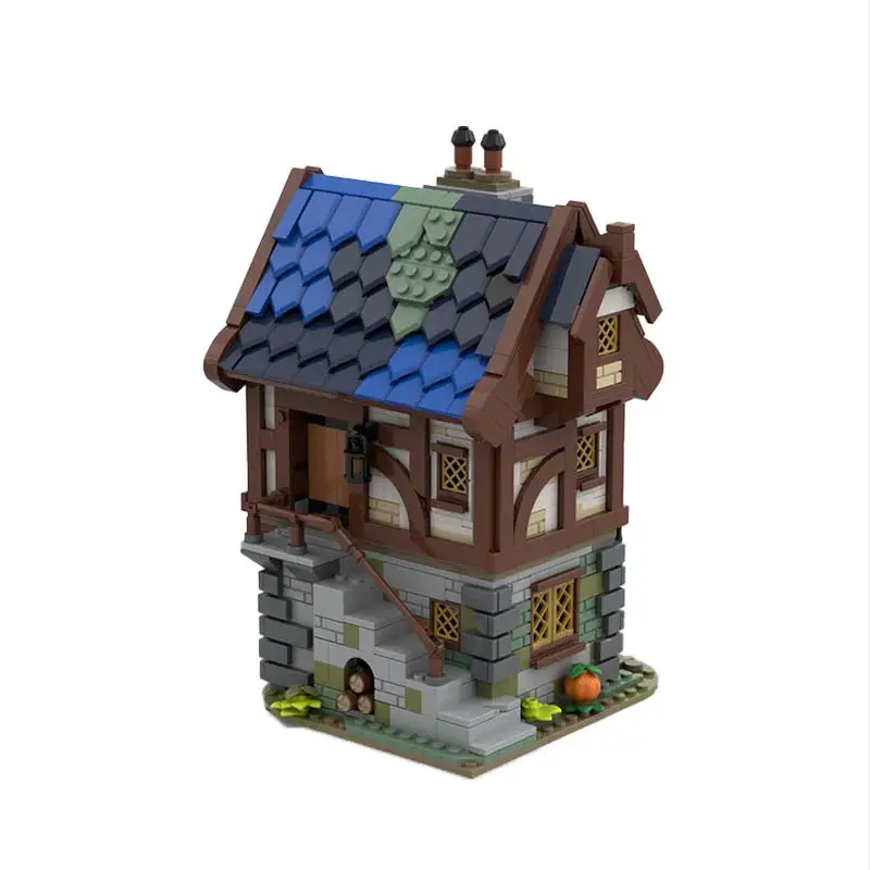 MOC Creative Urban Street View Blacksmith Modular Architecture Building Block DIY Assembly Originality Bricks Puzzle Toy Gifts