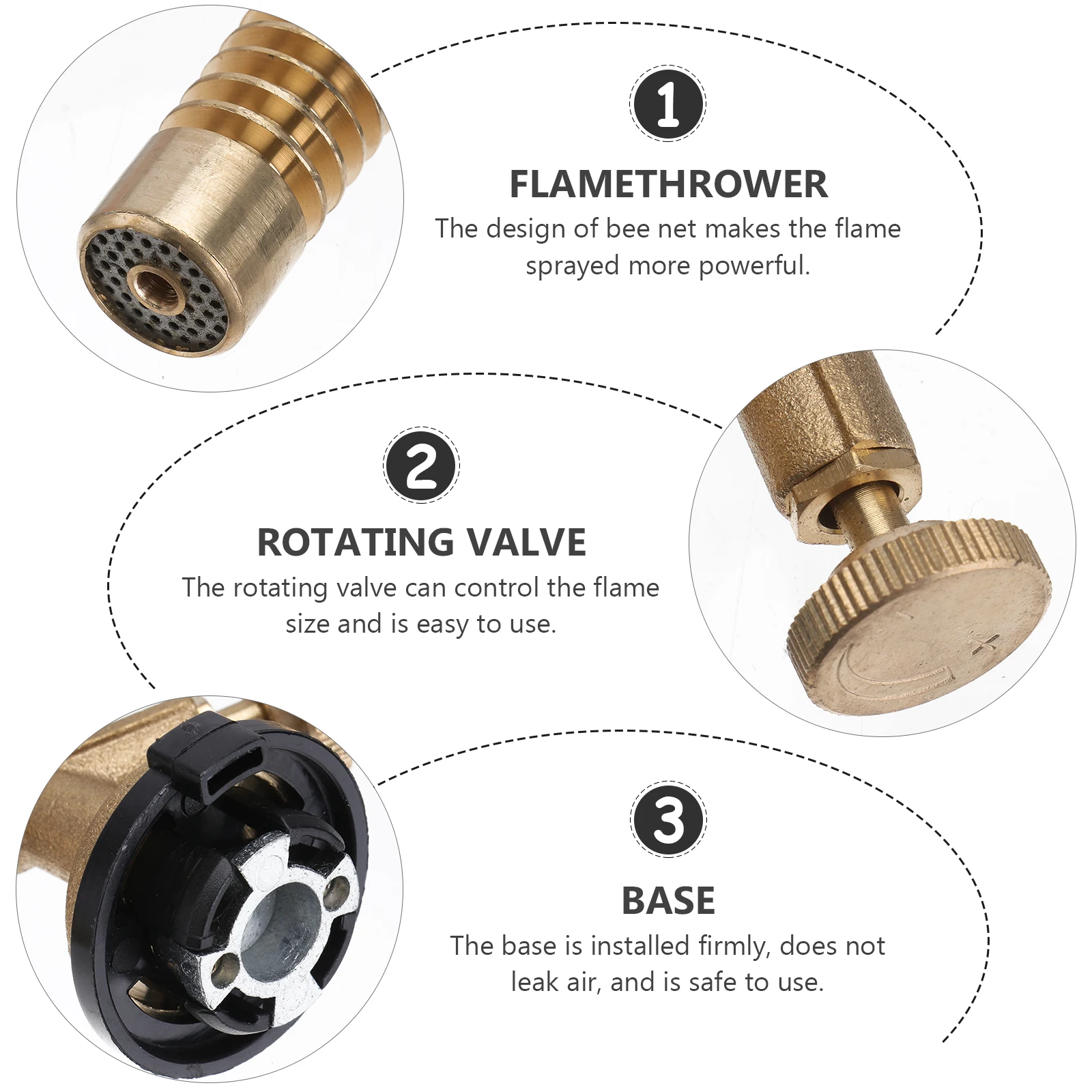 

Adjustable Flame Torch Compact Gas Sprayer Copper Zinc Alloy Burn Time Portable Camping Picnic Kitchen BBQ Tool Cake