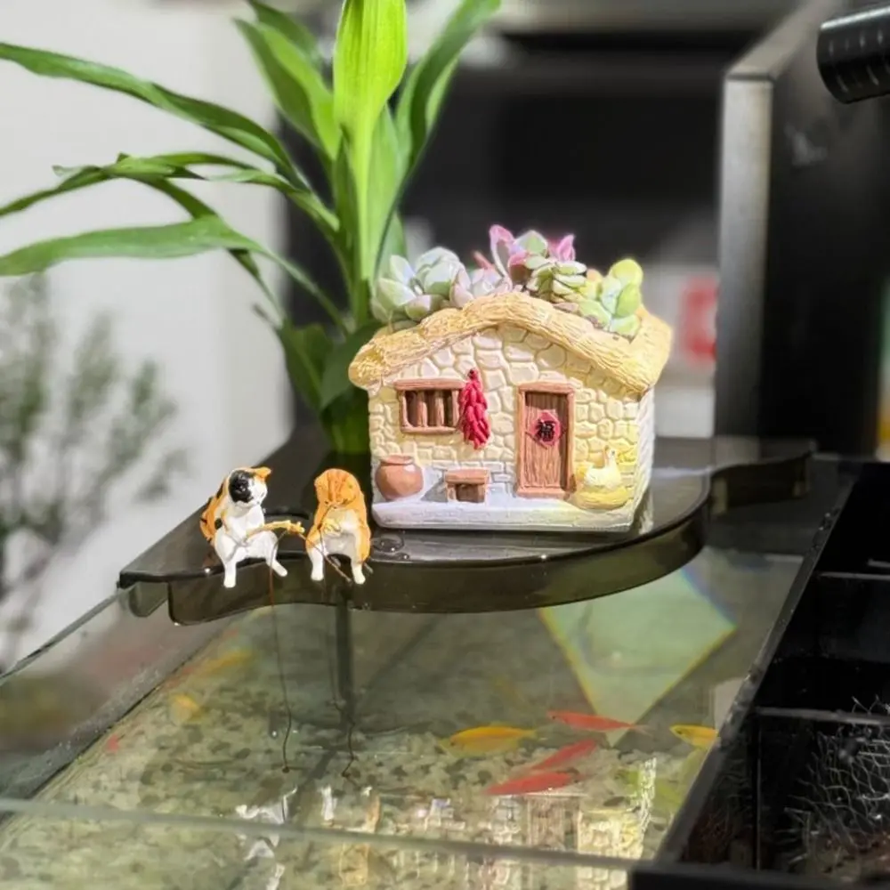 Triangle Corner Design Aquarium Corner Shelf Punch Free Installation Transparent Fish Tank Corner Shelf Space Saving Drainable