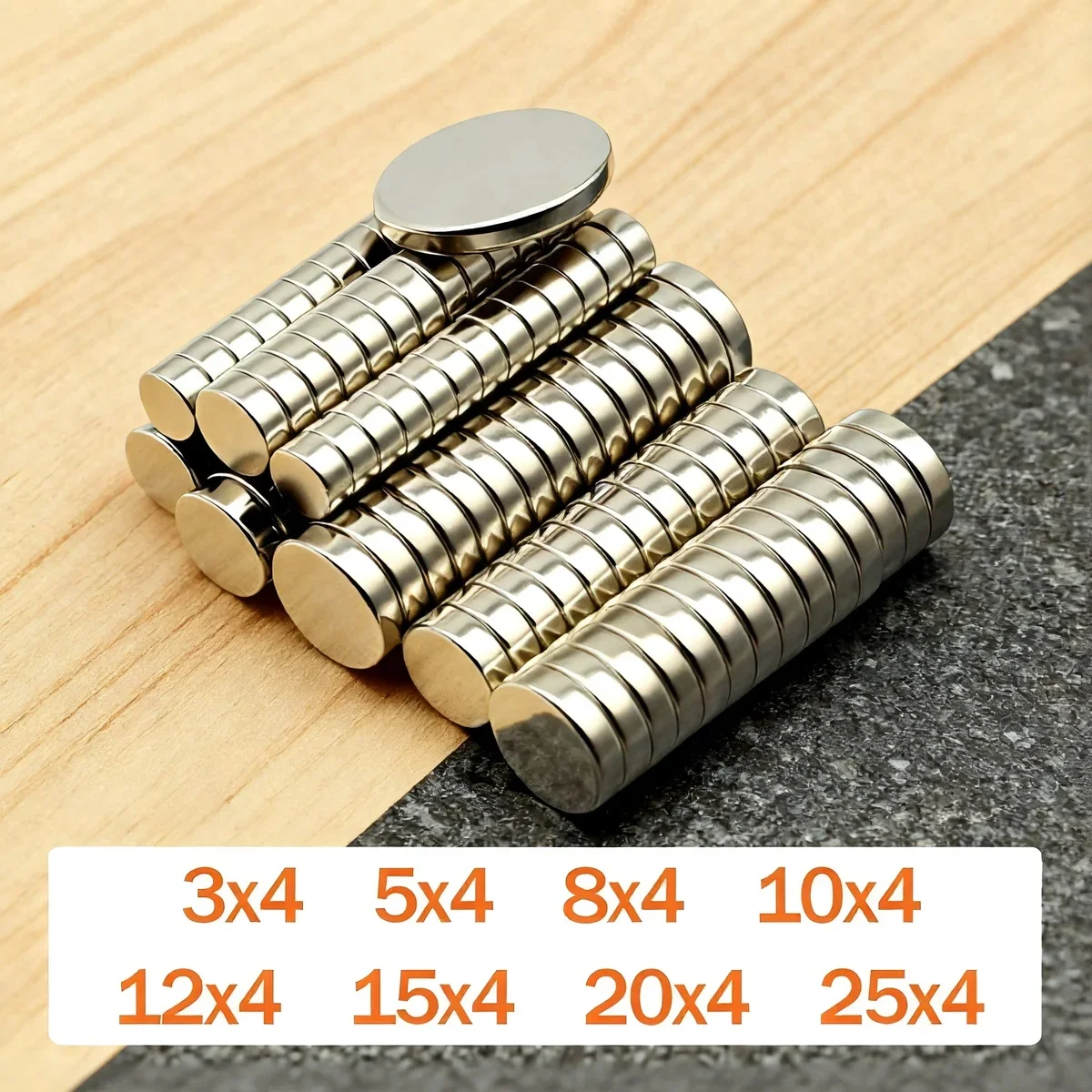 

Super Strong Magnet N35 Round Magnetic NdFeB Powerful Neodymium Magnet imanes Refrigerator Magnets ﻿ 5/8/10/12/15/20/25x4mm