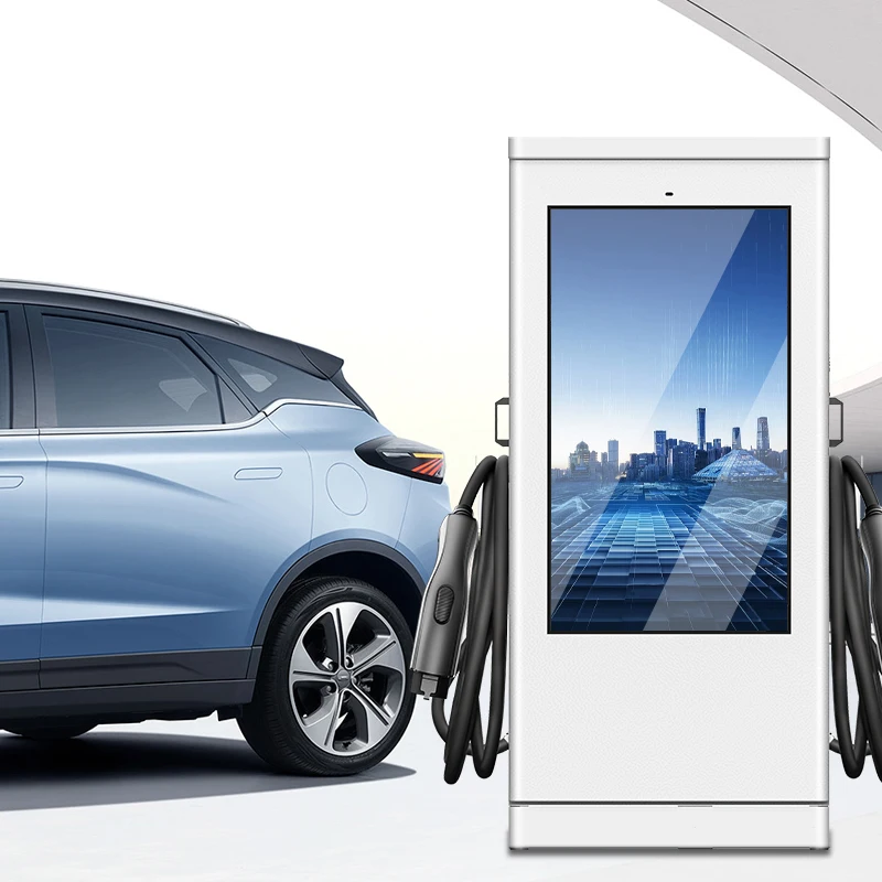 제조업체 55인치 대형 광고 터치스크린 OCPP 충전기 파일 180kw 240kw 고속 DC EV 충전소