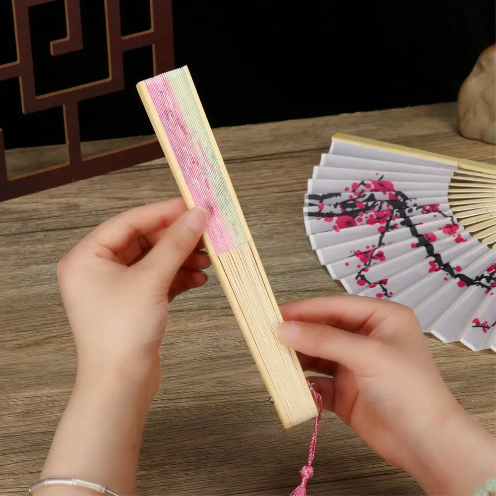 Craft Desktop Ornaments Elegent Home Decoration Dance Performance Props Bamboo Folding Fan Handheld Fan Chinese Style Painting